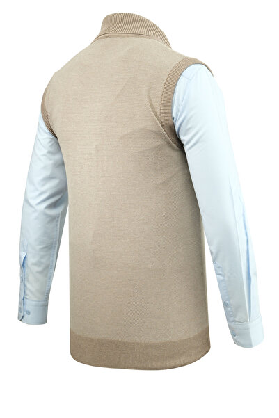 Çizgi Triko Men's Shawl Collar Knitwear Sweater with Dot Pattern Classic Fit - 5250H