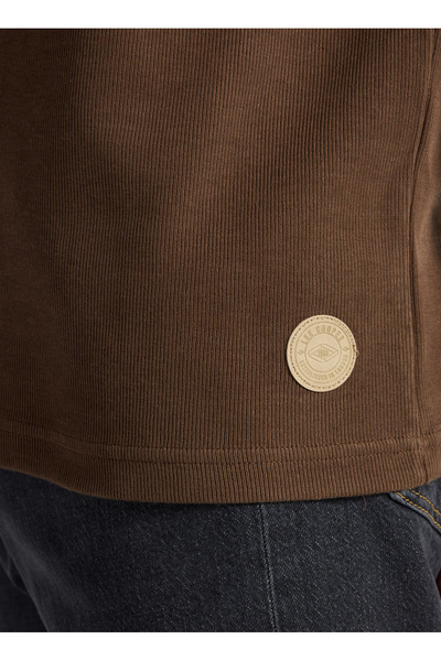 Lee Cooper Mock Neck Khaki Men's Sweatshirt 261 Lcm 241039 Desona Khaki