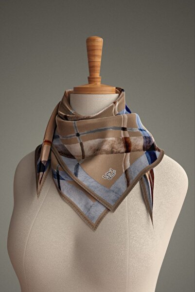 Levidor Striped Geometric Argyle Pattern Sparkling Crystal Scarf