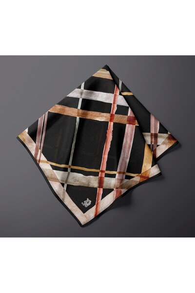 Levidor Κρυστάλλινο κασκόλ με ριγέ γεωμετρικό σχέδιο μπακλαβά