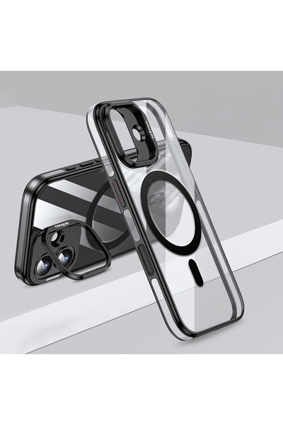 Gpack iPhone 17 uyumlu Kılıf Wlons Magsafeli Renkli Çerçeve Standlı Efsane Ka...