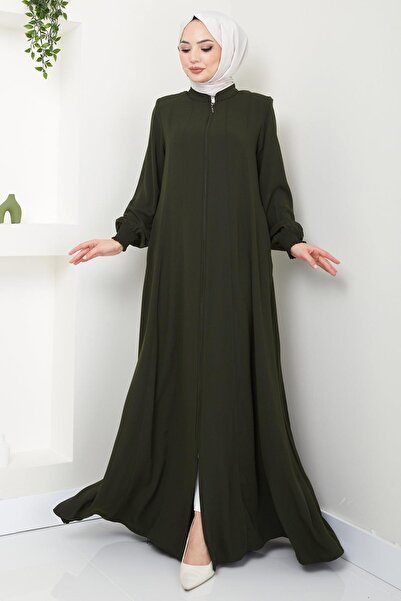 hafsamina Piecewise Oversized Mevlana Ferace Khaki Hm02362