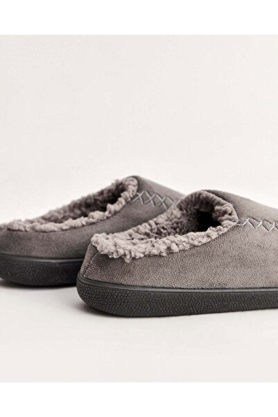 Chirpy Men's Winter Embroidered Detailed Stylish Suede Indoor Shoes - Michael