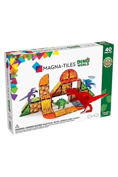 Magna Tiles Magnetic construction set, Magna-Tiles Dino World, 40 pieces