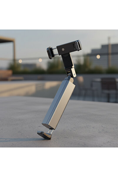 Destello Portable 360° Rotating Phone Stand for Travel, Home, and More Silver