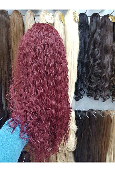 NATUREL peruk kızıl su dalgası peruk