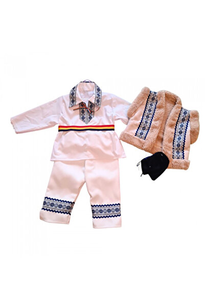 Adonis Costum popular botez baietel cu vestuta blana