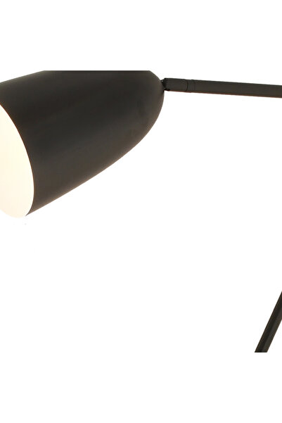 Apliqa Yaman Siyah Retro Başlıklı Modern Dekoratif Köşe Lambader