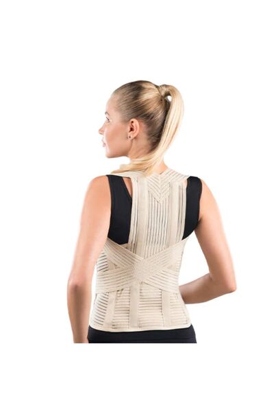 NextFarma Corset corectare postura spate tip Hessing, Marime universala, Bej,...