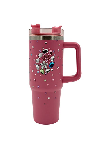 B&D B&D Vaccum Mug with Lid and Handle , Pink Color 600ml