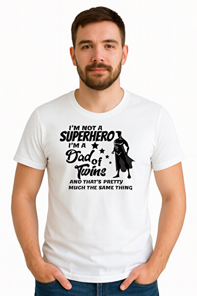 OEM Tricou barbat Superhero, DAD of twins, 100% bumbac