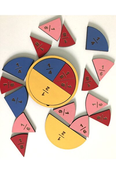 Demo Tasarım Mini Kesir Takımı 10 Cm Ahşap