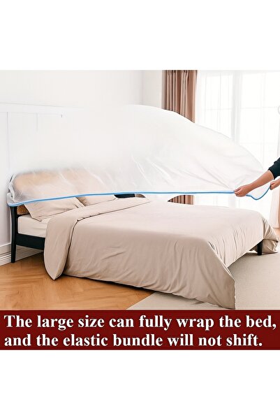 LUXER Dustproof Bed Cover for Renovations, Compatible with Beds Up to 180x200 cm