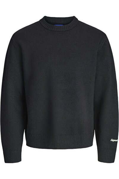 Jack & Jones Hanorac JACK & JONES Norrebro Knit Crew - 12282728-Negru