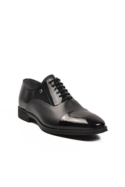 Fosco Black Patent Leather Genuine Leather Large Size Men's Classic Shoes 7102-2 m