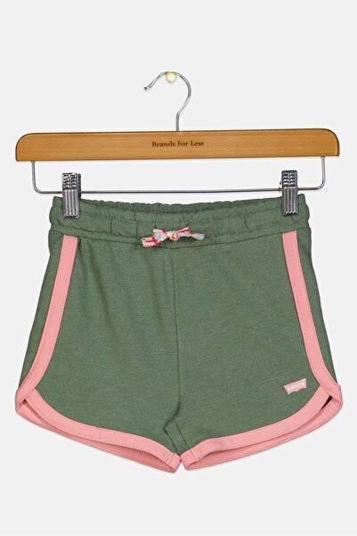Levi's Kids Girl Brand Logo Shorts, Sage Green