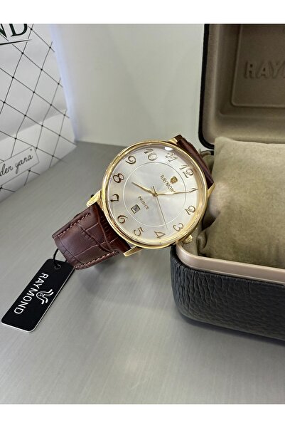 Raymond ساعة يد رجالية كلاسيكية مع أرقام