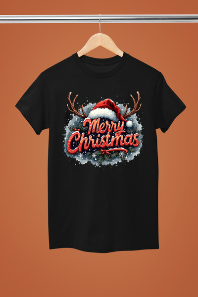 MAGORS Christmas Merry Christmas Printed 100% Cotton Soft Texture Circular Ne...