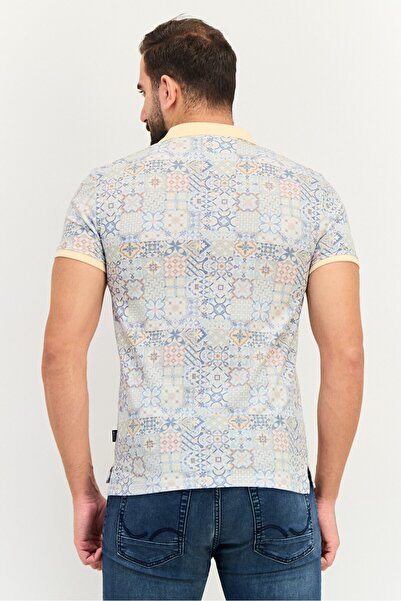 Levi's Men Regular Fit Allover Print Short Sleeve Casual Polo Shirt, Multicolor