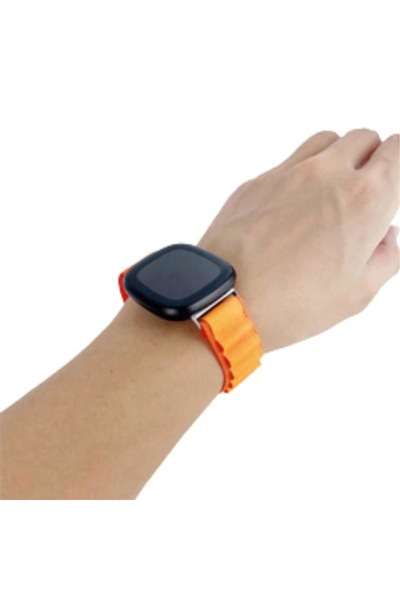 Edman Alpine replacement strap for Fitbit Versa 3, textile, Orange
