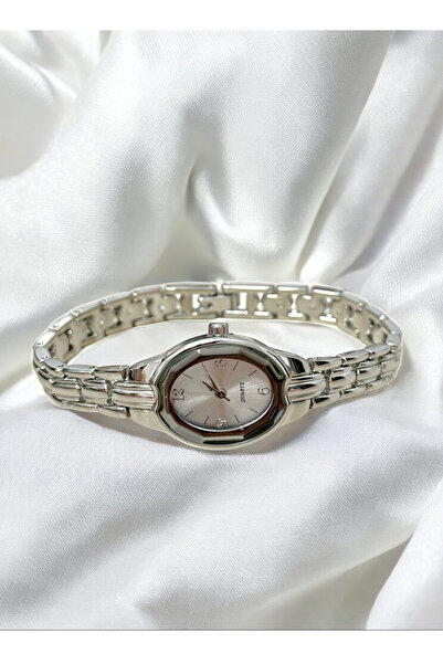 MAC CENTER Pinterest White Color Crystal Glass Steel Cord Women Wristwatch