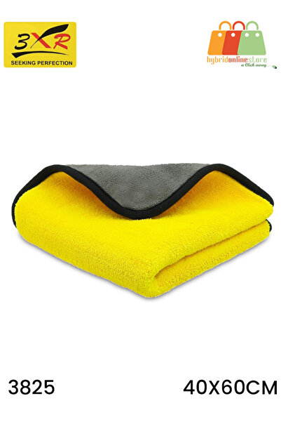 3XR Microfiber Cleaning Cloth - Model 3825, 40x60cm, Highly Absorbent, for Car & Household