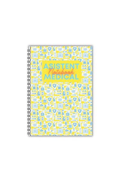Pagina de Nursing “Blue Kit” dictation notebook A4 with metal spiral and medical motifs