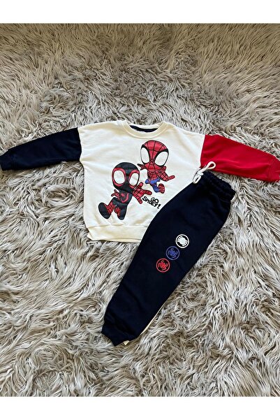 Cyber Boys' Spider-Man Long Sleeve Sweatshirt Tracksuit Set