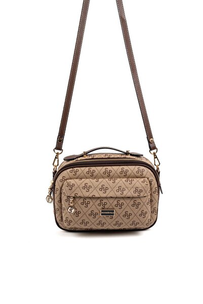 Silver Polo Geantă de damă Silver & Polo Bej închis - Maro SP1186