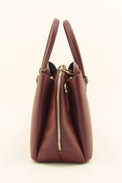 HNB Women's Burgundy Molded Hand and Shoulder Bag