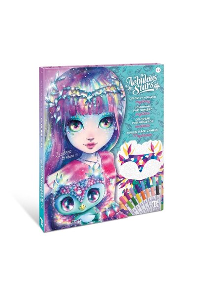 NEBULOUS STARS Carte de colorat, după numere, Stele Nebuloase, model Misterios