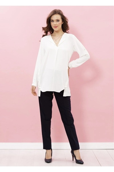 Desen Hamile Giyim قميص الأمومة بأزرار جانبية