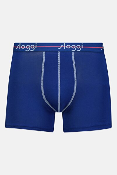 SLOGGI Men 2 Pcs Brand Logo Boxer Brief, Blue