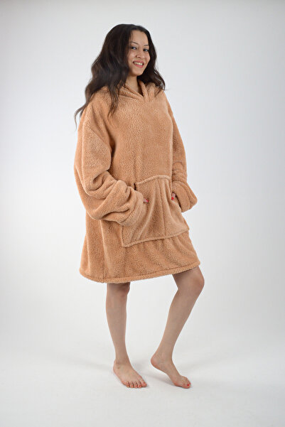 REİNA TEKS Welsoft Hooded Wearable Tv Blanket 1 Piece Unisex Plush Oversized Poncho Robe