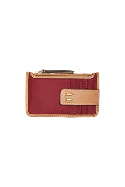 Tommy Hilfiger Julia Zip Card Case Deep Rouge