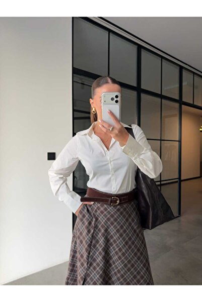 BB Bensu Buyruk Cămașă SLIM FIT BASIC ECRU