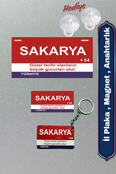 DURUSA Placă decorativă retro "Sakarya", Magnet retro, breloc cm, Semn decora...
