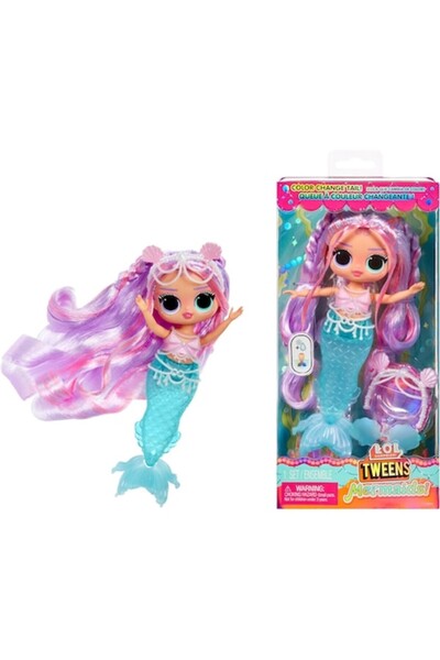 L.O.L. SURPRISE ! Tweens Mermaids Lana Marine Mermaid Doll with Accessories, Color-Changing Tail, 18.