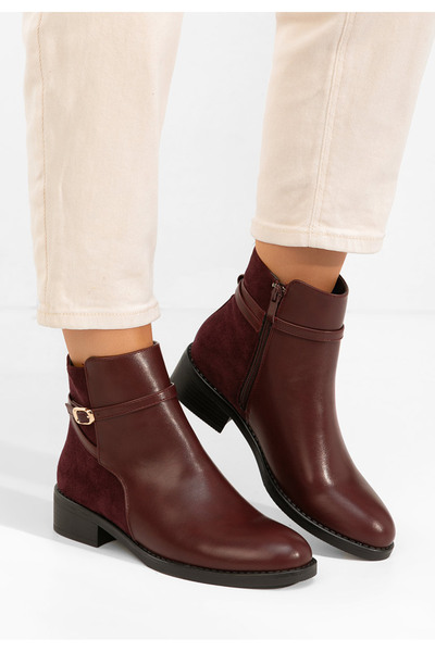 B T Shoes Ghete dama Riselora grena