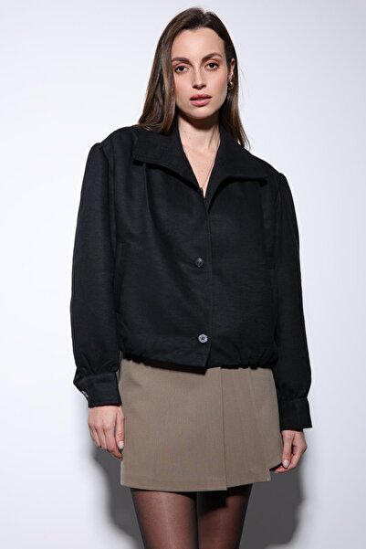 Antioch Black Suede Look Bomber Women's Jacket