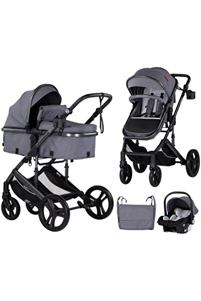 Chipolino 3 in 1 baby stroller Amore cloud grey