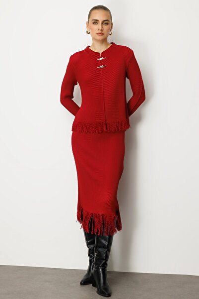 Ekol Tasseled Blouse with Butterfly Accessories