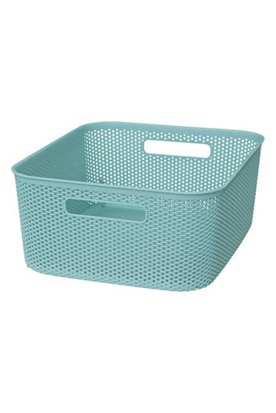 Other OPENWORK BASKET Polka Dots 11L blue with polypropylene handles
