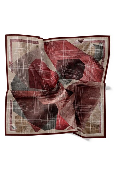 Levidor Striped Geometric Abstract Pattern Sparkly Crystal Scarf