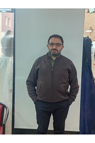 COLORBAR Güncüoğlu Zippered Lined Steel Knitted Cardigan