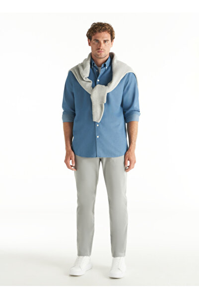 Ted Baker Normal Bel Slim Tapered Paça Regular Fit Gri - Mavi Erkek Pantolon ...