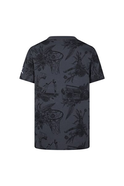 Nike Jordan Smoke Black Printed Cotton Boys T-Shirt 95D269