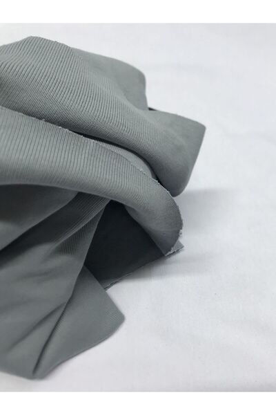 Yiğit Kumaş Winter Combed Cotton Fabric, Piece 55X190 cm Gray Color