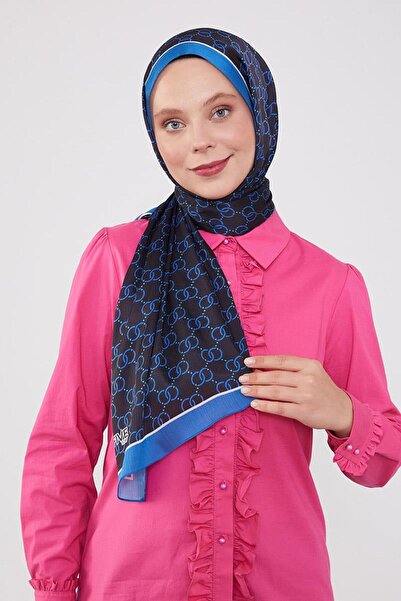 Levidor Cobalt Ring Pattern Brand Shawl