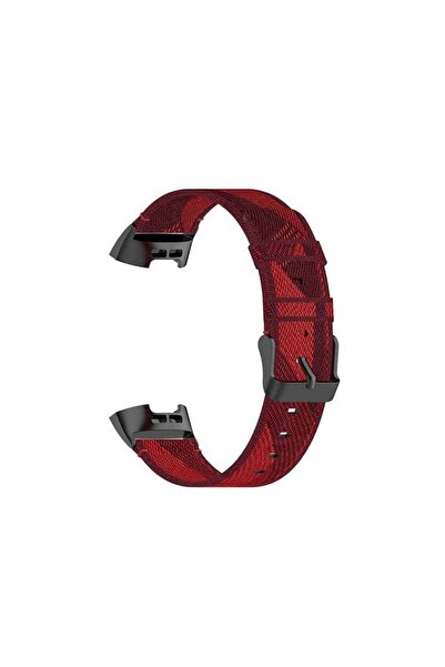 Edman replacement strap for Fitbit Charge 3 / 4 / SE, textile, Red